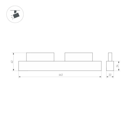 Светильник MAG-ORIENT-FLAT-L465-16W Day4000 (BK, 80 deg, 48V) (Arlight, IP20 Металл, 5 лет)