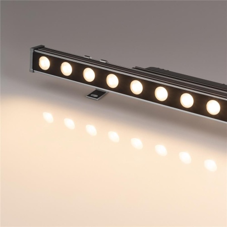 Линейный прожектор AR-LINE-500-12W Warm3000 (GR, 15x60 deg, 230V) (Arlight, IP65 Металл, 3 года)
