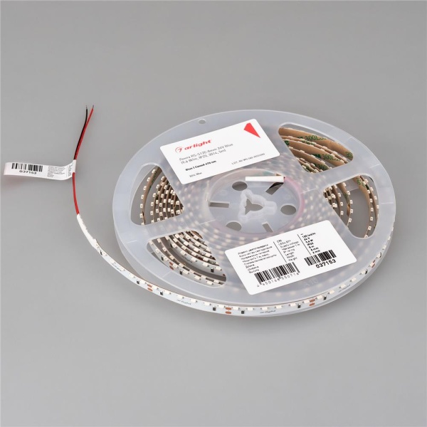 Светодиодная лента RS-S120-8mm 24V Blue (9.6 W/m, IP20, 3014, 5m) (Arlight, боковое свечение)