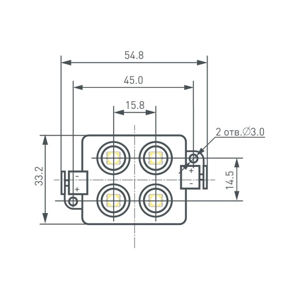 Модуль герметичный ARL-LM5050-4L-12V Blue (Arlight, Пластик)