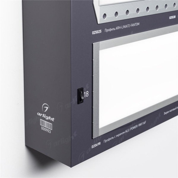 Стенд Профиль Встраиваемый LUX-E13-1760x600mm (DB 3мм, пленка, подсветка) (Arlight, -)