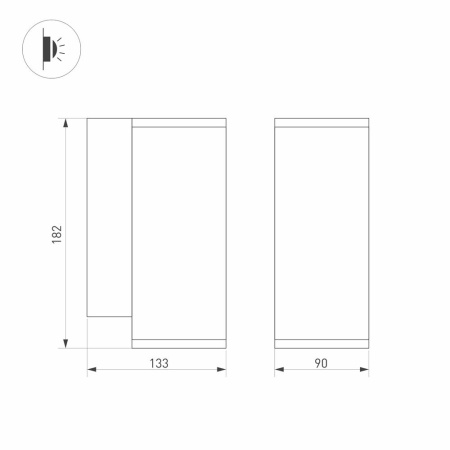Светильник LGD-FORMA-WALL-R90-12W Day4000 (GR, 44 deg, 230V) (Arlight, IP54 Металл, 3 года)