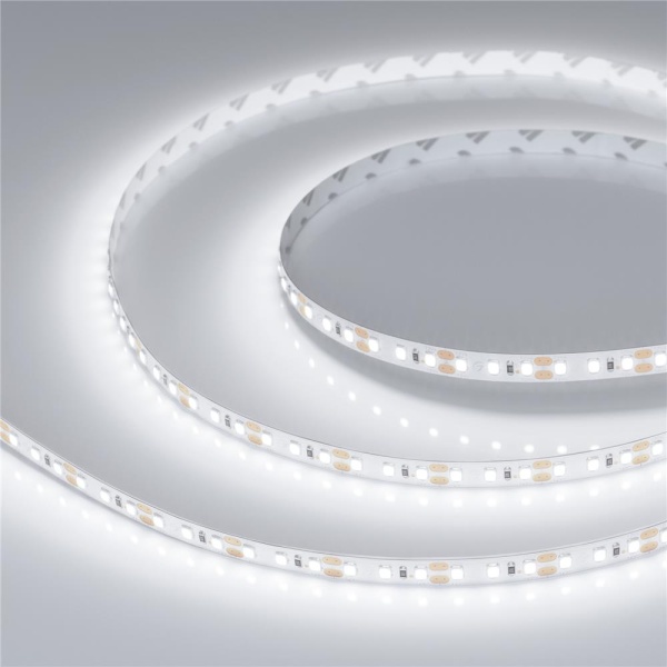 Светодиодная лента RT-A120-8mm 12V White6000 (9.6 W/m, IP20, 2835, 5m) (Arlight, Открытый)