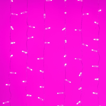 Светодиодная гирлянда ARD-CURTAIN-CLASSIC-2000x3000-CLEAR-760LED Pink (230V, 60W) (Ardecoled, IP65)