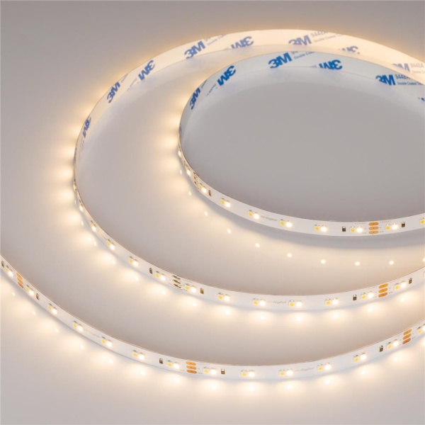 Светодиодная лента RT-A120-10mm 24V White-MIX (9.6 W/m, IP20, 3528, 5m) (Arlight, Изменяемая ЦТ)
