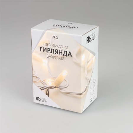 Светодиодная гирлянда ARD-EDGE-PRO-4000x600-BLACK-128LED-MILK-FLASH Warm/Warm (230V, 8W) (Ardecoled, IP65)