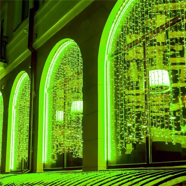 Светодиодная гирлянда ARD-CURTAIN-CLASSIC-2000x1500-CLEAR-360LED Green (230V, 60W) (Ardecoled, IP65)
