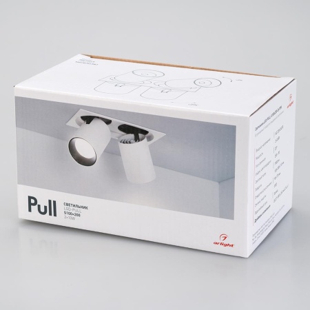 Светильник LGD-PULL-S100x200-2x10W Warm3000 (WH, 20 deg) (Arlight, IP20 Металл, 3 года)