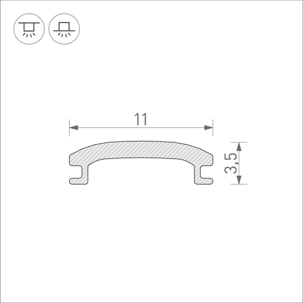 Экран STRETCH-SHADOW-100m OPAL-PVC (A2-CONTOUR-PRO) (Arlight, -)