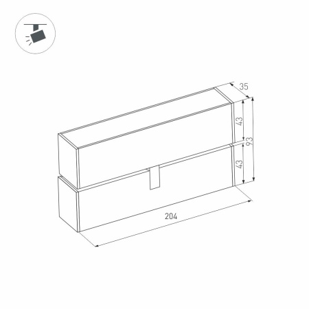 Светильник MAG-FLAT-FOLD-45-S205-6W Warm3000 (WH, 100 deg, 24V) (Arlight, IP20 Металл, 3 года)