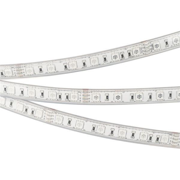 Светодиодная лента герметичная RTW-PU-B60-12.5mm 24V RGB (14.4 W/m, IP68, 5060, 5m) (Arlight, -)