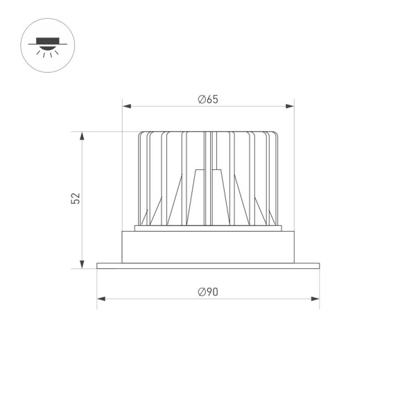 Светильник MS-ATLAS-TRIMLESS-R50-8W Day4000 (BK, 32deg, 230V) (Arlight, IP20 Металл, 5 лет)