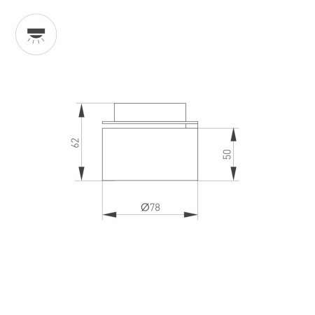 Модуль светодиодный PLURIO-LAMP-R77-9W Warm3000 (COP, 36 deg, 2-2, 38V, 200mA) (Arlight, Металл)