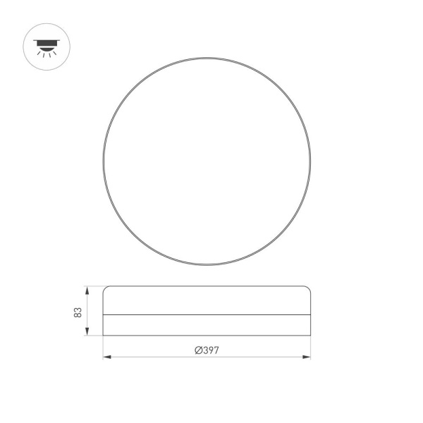 Светильник CL-SMURF-R400-30W Day4000-MIX (WH, 140 deg, 230V) (Arlight, IP40 Пластик, 3 года)