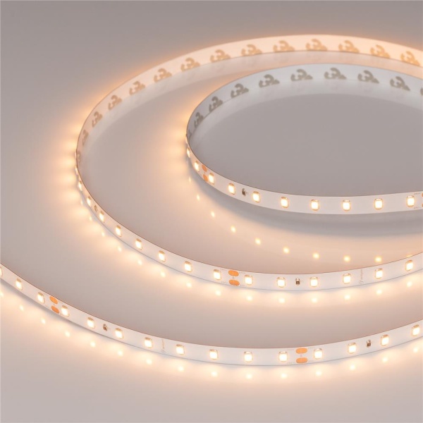 Светодиодная лента RT-A80-8mm 24V Warm2400 (6 W/m, IP20, 2835, 5m) (Arlight, высок.эфф.150 лм/Вт)