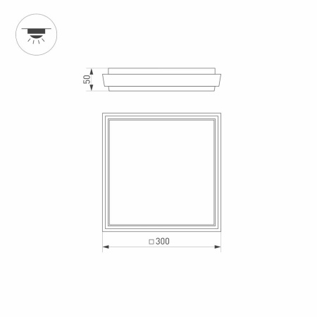 Светильник LGD-AREA-S300x300-30W Warm3000 (GR, 110 deg, 230V) (Arlight, IP54 Металл, 3 года)