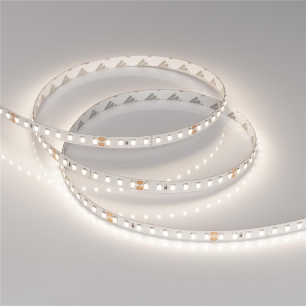 Светодиодная лента RT-A128-8mm 24V Day4000 (9.6 W/m, IP20, 2835, 5m) (Arlight, высок.эфф.150 лм/Вт)