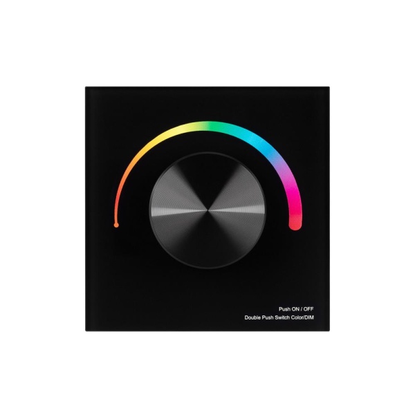 Панель SMART-P5-RGB-G-IN Black (3V, Rotary, 2.4G) (Arlight, IP20 Пластик, 5 лет)