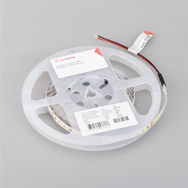 Светодиодная лента ULTRA-C112-10mm 24V Warm2700 (19.2 W/m, IP20, 5630, 5m) (Arlight, высок.эфф.160 лм/Вт)
