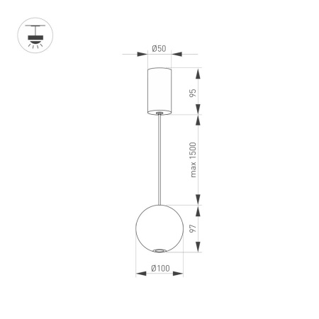 Светильник SP-ELEMENTA-ORB-R100-9W Warm3000 (BK, 39 deg, 230V) (Arlight, IP40 Металл, 3 года)