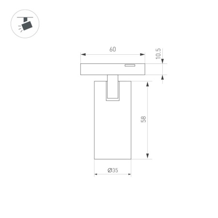 Светильник MAG-MICROCOSM-SPOT-R35-5W Warm3000 (BK, 36 deg, 24V) (Arlight, IP20 Металл, 3 года)