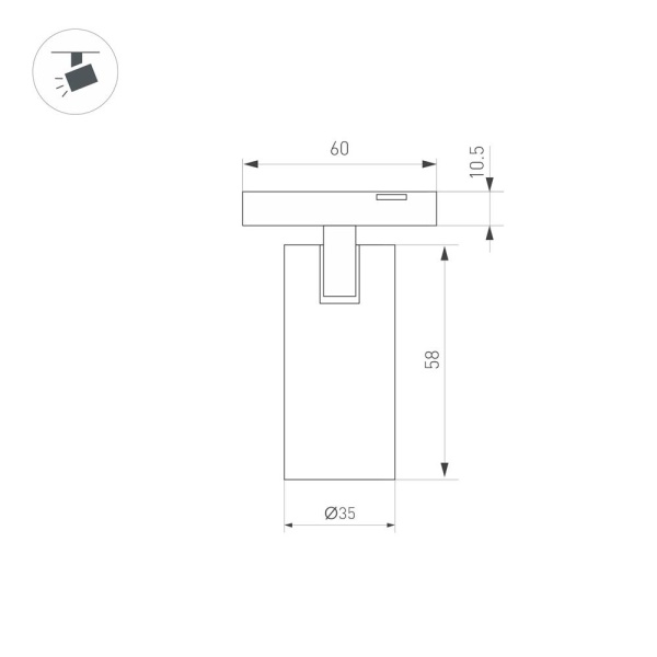 Светильник MAG-MICROCOSM-SPOT-R35-5W Warm3000 (BK, 36 deg, 24V) (Arlight, IP20 Металл, 3 года)