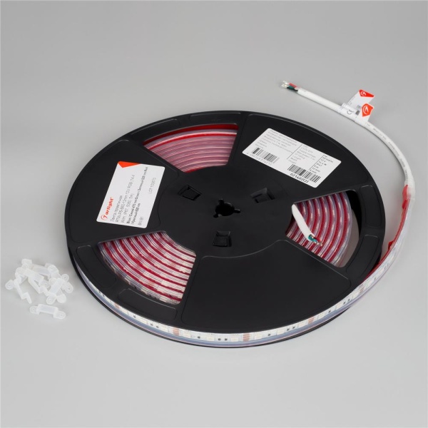 Светодиодная лента герметичная RTW-PS-B60-12mm 12V RGB (14.4 W/m, IP67, 5060, 5m) (Arlight, 14.4 Вт/м, IP67)