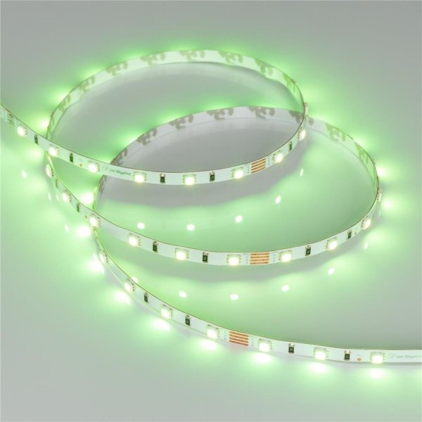Светодиодная лента RT-G60-5mm 24V RGB (6.6 W/m, IP20, 3838, 5m) (Arlight, узкая)