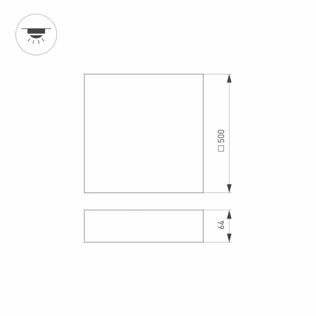 Светильник SP-QUADRO-S500x500-50W Day4000 (BK, 120 deg, 230V) (Arlight, IP40 Металл, 3 года)
