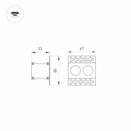 Светильник MS-ORIENT-BUILT-TRIMLESS-TC-S38x67-5W Warm3000 (WH-BK, 30 deg, 230V) (Arlight, IP20 Металл, 5 лет)