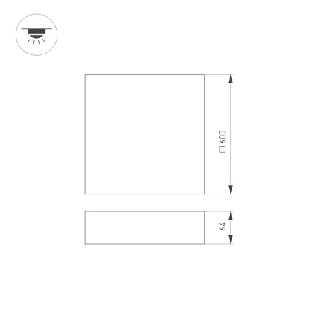 Светильник IM-QUADRO-EMERGENCY-3H-S600x600-64W Warm3000 (WH, 120 deg, 230V) (Arlight, IP40 Металл, 2 года)