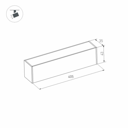 Светильник MAG-FLAT-45-L405-12W Warm3000 (BK, 100 deg, 24V) (Arlight, IP20 Металл, 3 года)