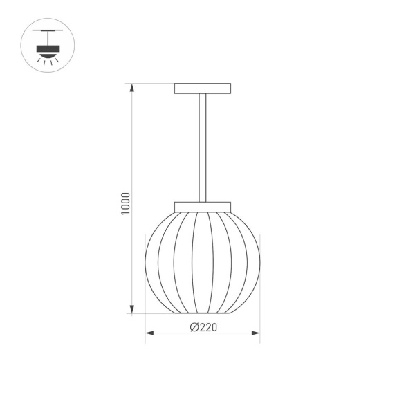 Светильник LGD-PEARL-HANG-7W Warm3000 (GR, 164 deg, 230V) (Arlight, IP65 Металл, 3 года)