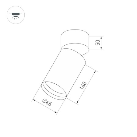 Светильник SP-POLO-SURFACE-FLAP-R65-8W Day4000 (BK-GD, 40 deg) (Arlight, IP20 Металл, 3 года)
