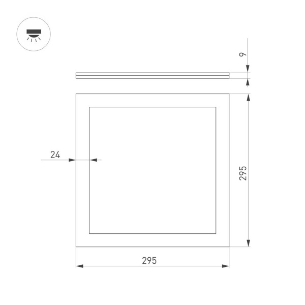 Светильник DL-INTENSO-S300x300-18W Day4000 (WH, 120 deg, CRI90, 230V) (Arlight, IP40 Металл, 5 лет)