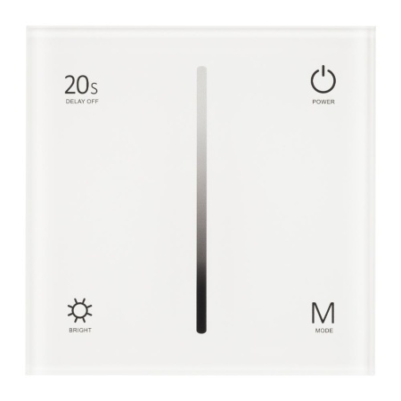 Панель SMART-P6-DIM-G-IN White (12-24V, 4x3A, Sens, 2.4G) (Arlight, IP20 Пластик, 5 лет)