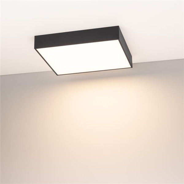 Светильник SP-QUADRO-S400x400-40W Warm3000 (BK, 120 deg, 230V) (Arlight, IP40 Металл, 3 года)