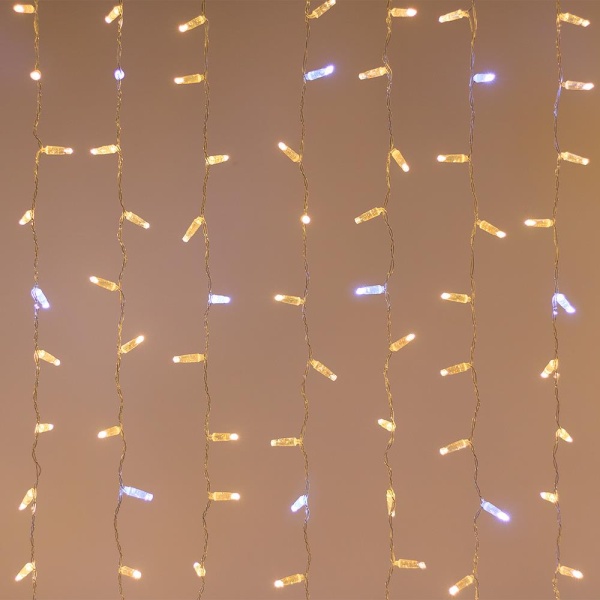 Светодиодная гирлянда ARD-CURTAIN-CLASSIC-2000x3000-CLEAR-760LED-BLINK Warm-White (230V, 60W) (Ardecoled, IP65)
