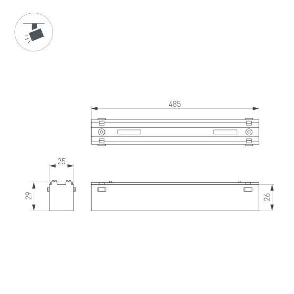 Светильник MAG-VIBE-FLAT-L485-24W Day4000-MIX (WH, 100 deg, 48V, TUYA Zigbee) (Arlight, IP20 Металл, 5 лет)