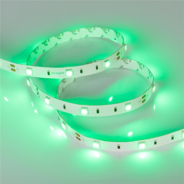 Светодиодная лента RT 2-5000 12V Green (5060, 150 LED, LUX) (Arlight, 7.2 Вт/м, IP20)