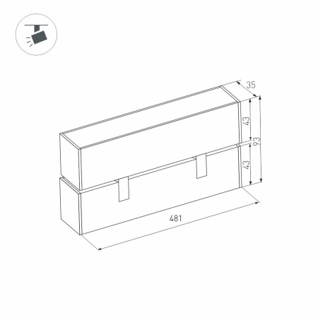 Светильник MAG-LASER-FOLD-45-S480-18W Warm3000 (BK, 15 deg, 24V) (Arlight, IP20 Металл, 3 года)