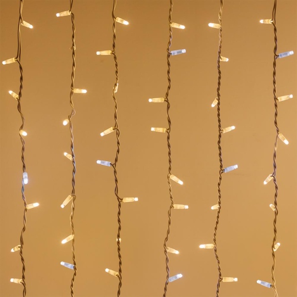 Светодиодная гирлянда ARD-CURTAIN-PRO-2000x3000-WHITE-760LED-FLASH WARM/WHITE (230V, 70W) (Ardecoled, IP65)