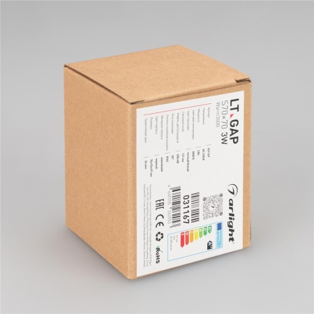 Светильник LT-GAP-S70x70-3W Warm3000 (BK, 30deg, 230V) (Arlight, IP65 Металл, 3 года)