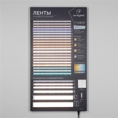 Стенд Светодиодные Ленты RT-LUX-1100x600mm (DB 3мм, пленка, лого) (Arlight, -)