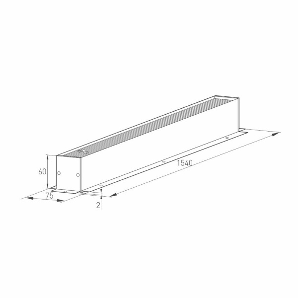 Трек встраиваемый MAG-TRACK-4560-F-1540 (BK) (Arlight, IP20 Металл, 3 года)