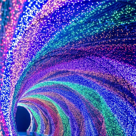 Светодиодная гирлянда ARD-CURTAIN-CLASSIC-2000x3000-CLEAR-756LED RGB (230V, 108W) (Ardecoled, IP65)