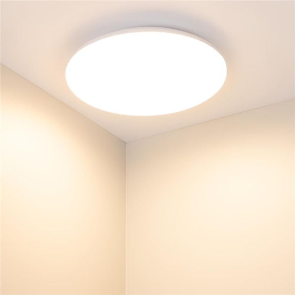 Светильник CL-FRISBEE-MOTION-R250-12W Warm3000 (WH, 180 deg, 230V) (Arlight, IP54 Пластик, 3 года)