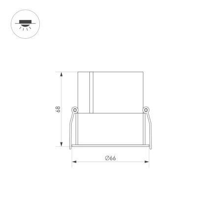 Светильник MS-ATLAS-BUILT-R66-15W Warm3000 (WH-BK, 35 deg, 230V) (Arlight, IP20 Металл, 5 лет)
