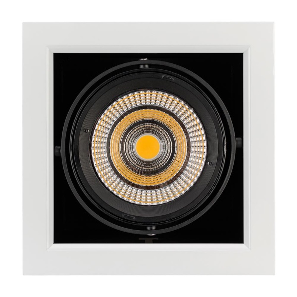 Светильник CL-KARDAN-S190x190-25W Warm3000 (WH-BK, 30 deg) (Arlight, IP20 Металл, 3 года)