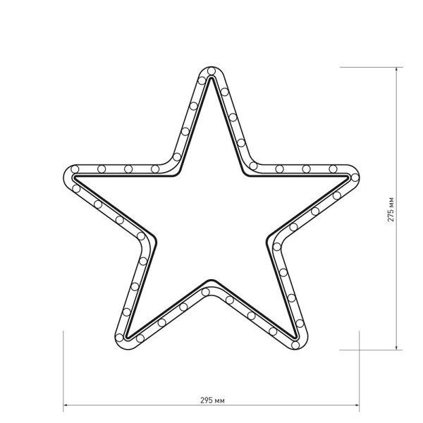 Фигура ARD-STAR-M1-295x275-36LED Warm (230V, 2.5W) (Ardecoled, IP65)